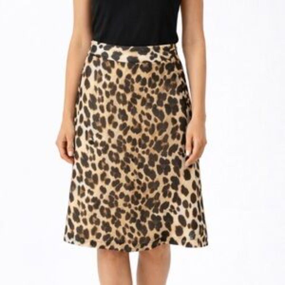 The Limited Leopard Print High Rise A Line Mini Skirt NEW 14